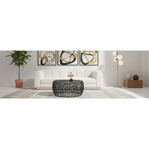 Priya Aluminum Coffee Table in Black