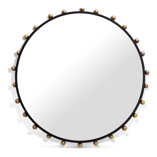 Raven Metal Frame Mirror in Black