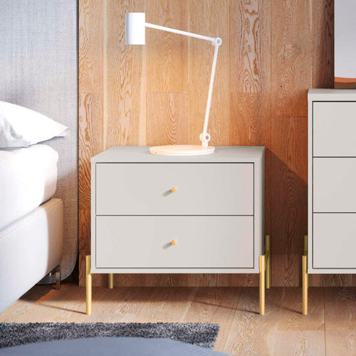 Jasper 25" Nightstand (2-Drawer) in White
