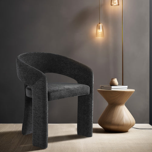Rendition Fabric Upholstered Dining Chair in Black