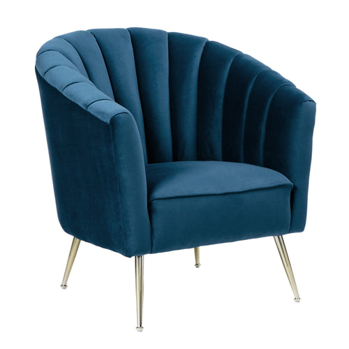 Rosemont Velvet Accent Armchair in Blue