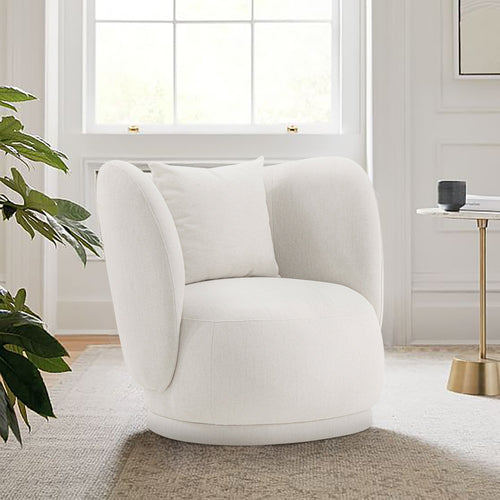 Siri Upholstered Lounge Chair in Cream