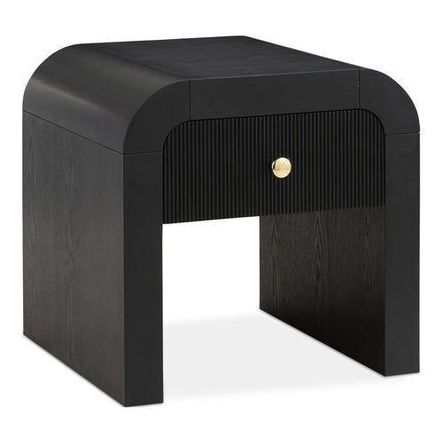 Artisto Ash Veneer End / Side Table in Black