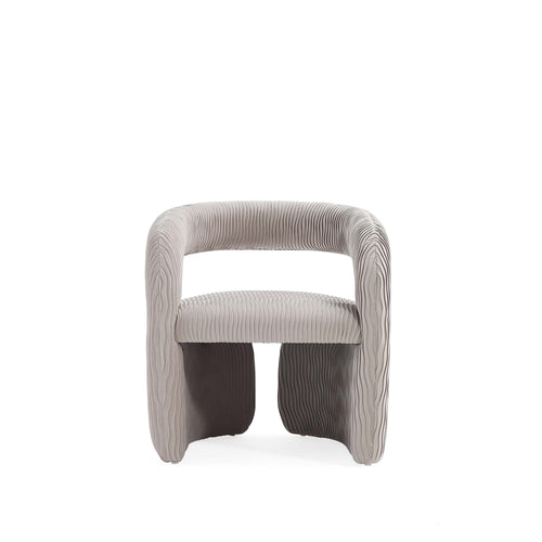 Corvette Velvet Lounge Chair in Dove