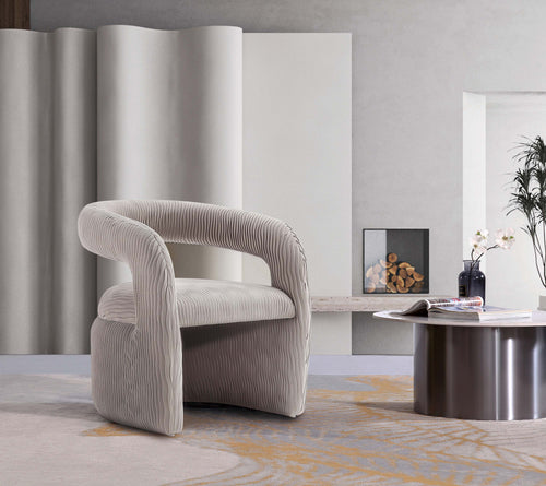 Corvette Velvet Lounge Chair in Dove