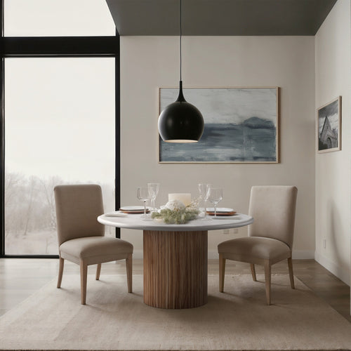 Sanremo 53" Finished Concrete Indoor / Outdoor Dining Table in White