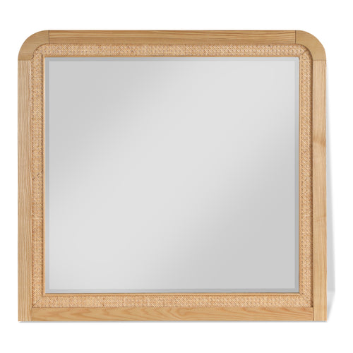 Siena Ash Wood And Cane Frame Mirror in Natural