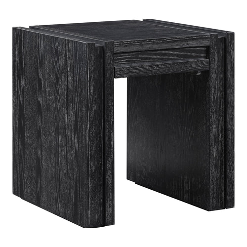 Stanton Oak Veneer And Solid Wood End Table in Black