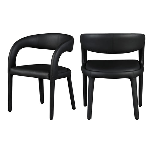 Sylvester Vegan Leather Upholstered Dining Chair in Black