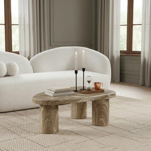 Teramo Concrete Indoor/Outdoor Coffee Table in Beige