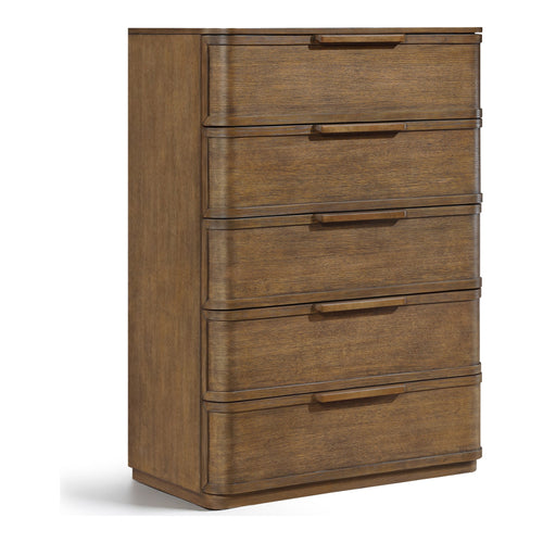 Tiberio Oak Veneer And Solid Wood Chest in Brown