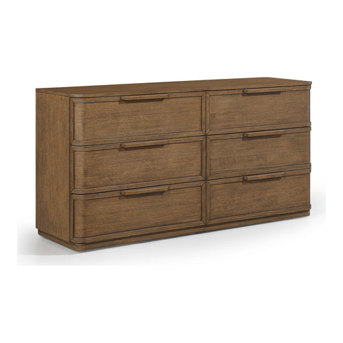 Tiberio Oak Veneer And Solid Wood Dresser in Brown