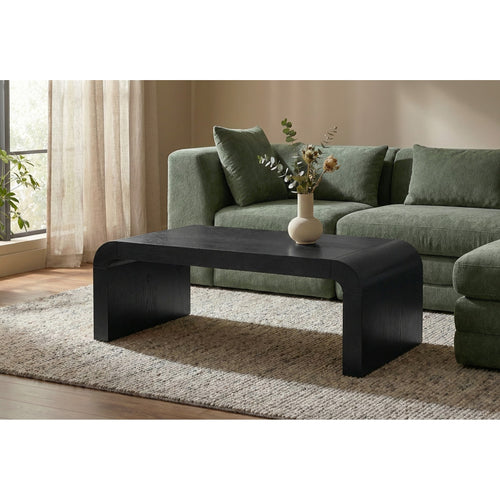 Toulon Oak Veneer Coffee Table in Black