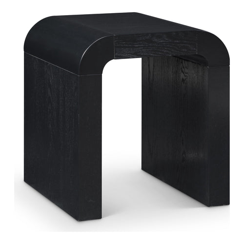 Toulon Oak Veneer End / Side Table in Black