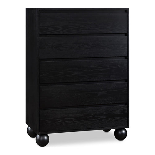 Kent Ash Wood Chest in Black