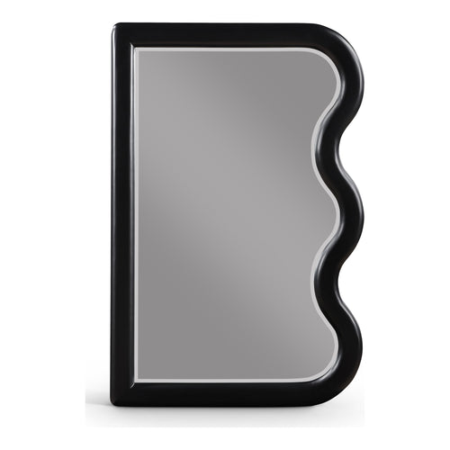 Winnie Poplar Wood Frame Mirror in Black