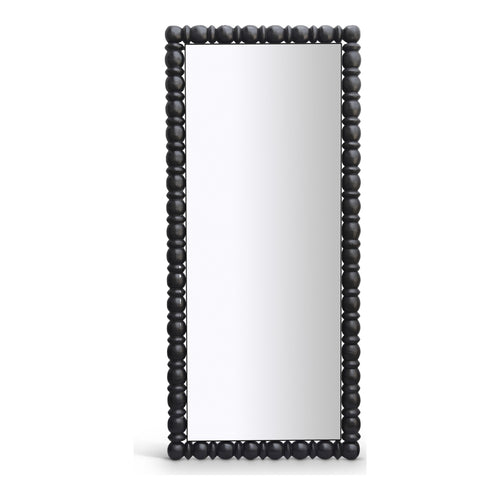 Aubrey Acacia Wood Frame Mirror in Black