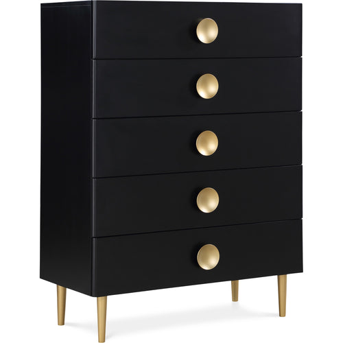 Zayne Wood Veneer Chest in Black
