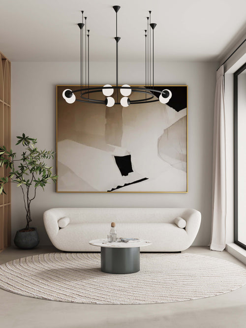 Alondra Sintered Stone Top Coffee Table in Black