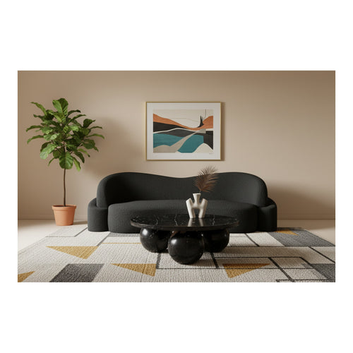 Spherical Marble Coffee Table (4 Boxes) in Black