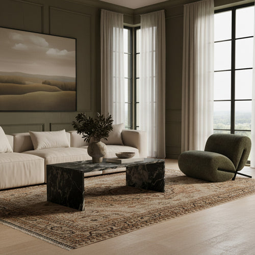 Vernazza Marble Coffee Table in Black