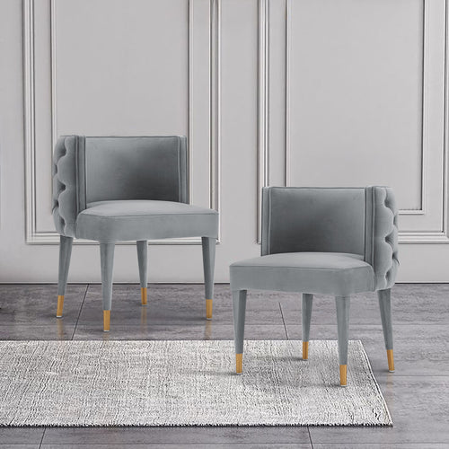 Maya Velvet Dining Chair in Gray