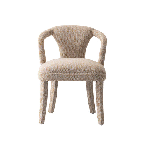 Palmer Tweed Upholstered Armchair in Gold Dust