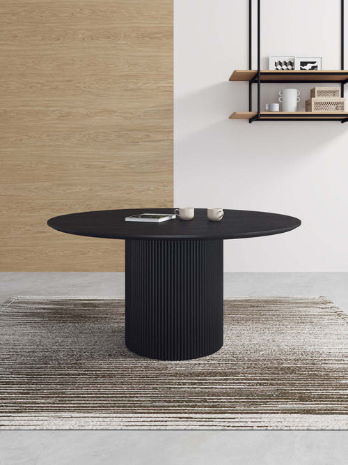 Hathaway 59" Round Dining Table in Black