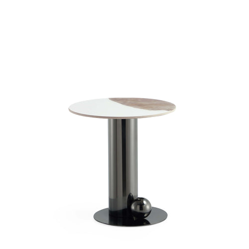 Laurel Sintered Stone Top End Table in Black