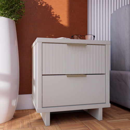 Granville 18" Nightstand (2-Drawer) in White