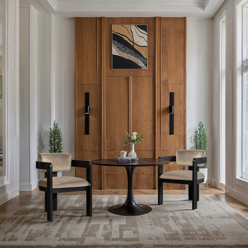 Sacha Velvet Upholstered Dining Chair (11095-C) in Beige