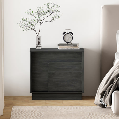 Horizon 22" Nightstand (2-Drawer) in Charcoal Gray