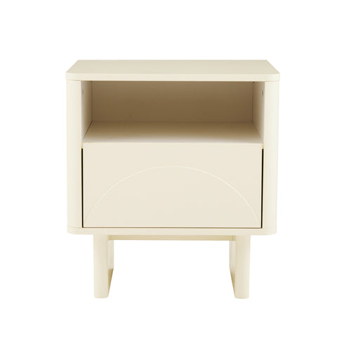 Ella 20" Nightstand (1-Drawer) in Cream