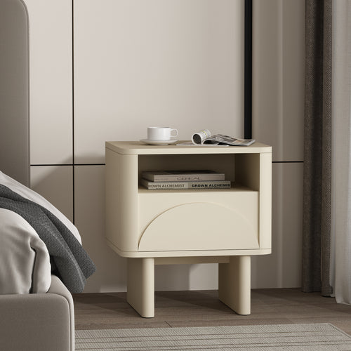 Ella 20" Nightstand (1-Drawer) in Cream