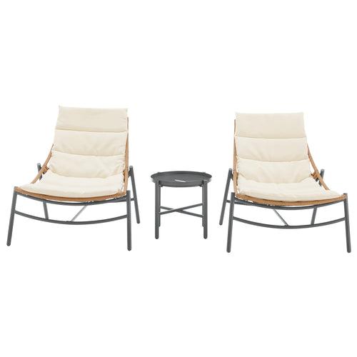 Sunset 3-Piece Conversation Set in Cream