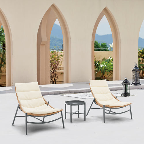 Sunset 3-Piece Conversation Set in Cream