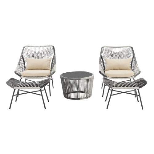 Ashland 5-Piece Conversation Set in Cream