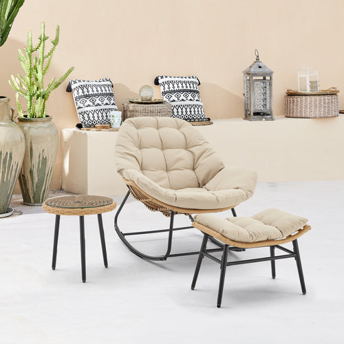 Benson 3-Piece Lounge Chair Set in Cream