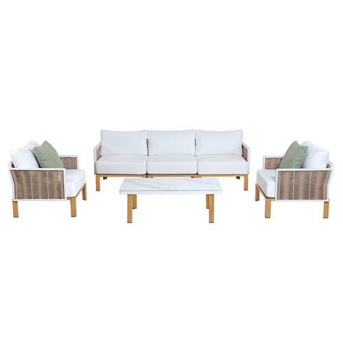 Vine 4-Piece Conversation Set in White