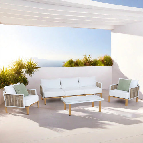 Vine 4-Piece Conversation Set in White
