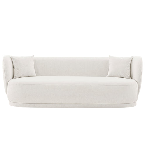 Siri 93" Upholstered Sofa in Cream