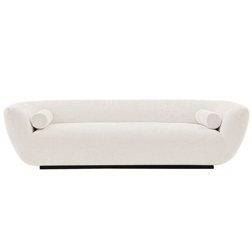 Ulka 96" Chenille Sofa in Cream