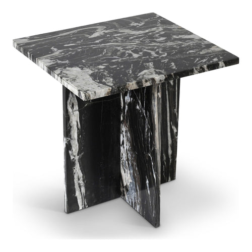 Verona Marble End Table in Black