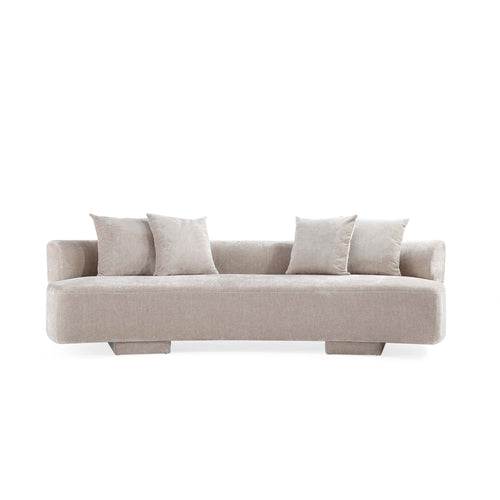 Verandah 112" Chenille Sofa in Beige
