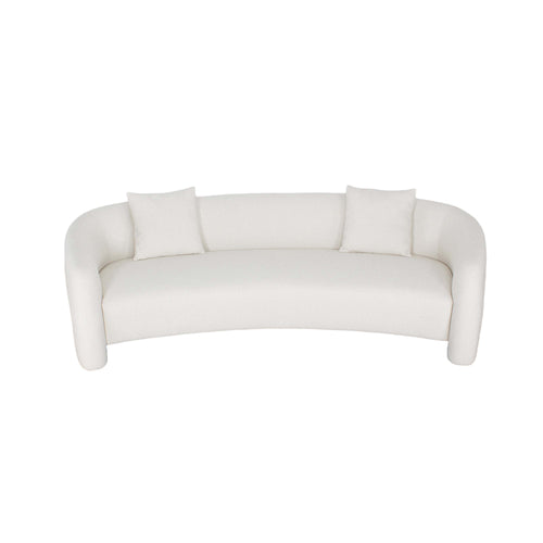 Sylvia 104" Tweed Sofa in Ivory