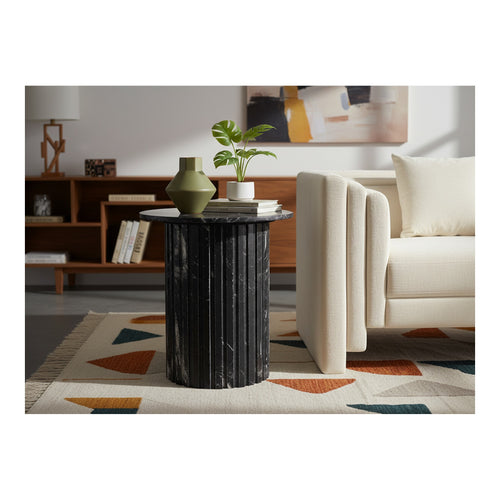 Genoa Marble End Table in Black