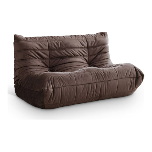 Relax 54.75" Velvet Upholstered Loveseat in Brown
