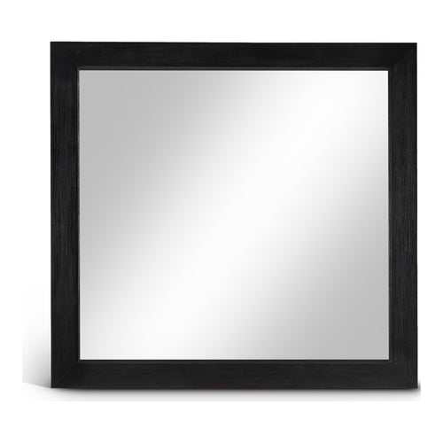 Fairfax Solid Wood And Oak Veneer Frame Mirror in Black