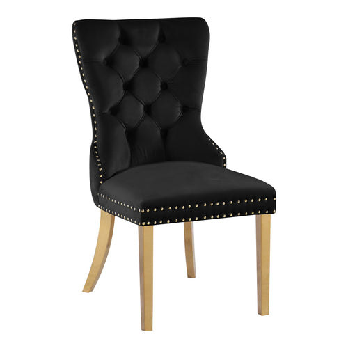 Carmen Velvet Upholstered Dining Chair in Black