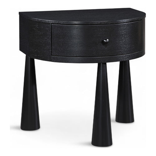Oasis Acacia Veneer And Solid Wood Night Stand in Black